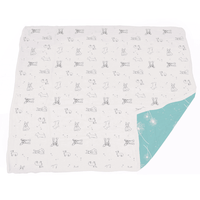 Corgi and Dandelion Seeds Bamboo Muslin Newcastle Blanket - The Little Big Store
