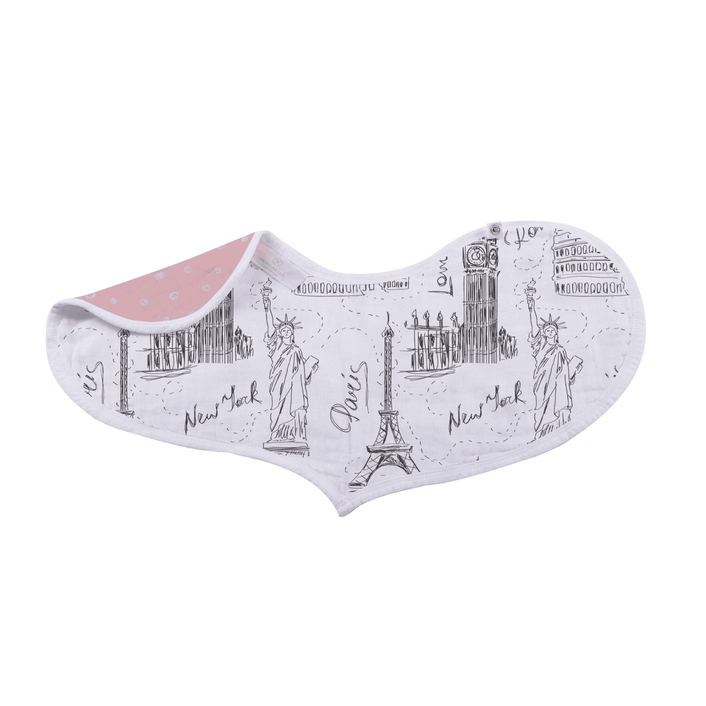 London, Paris, New York Heart Bibs - Set of 2 - The Little Big Store