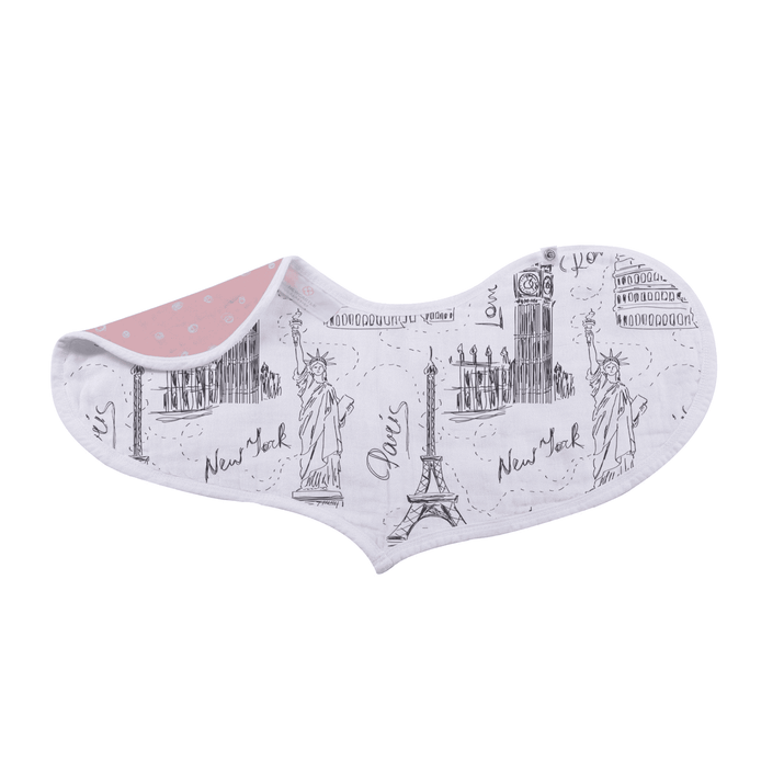 London, Paris, New York Heart Bibs - Set of 2 - The Little Big Store