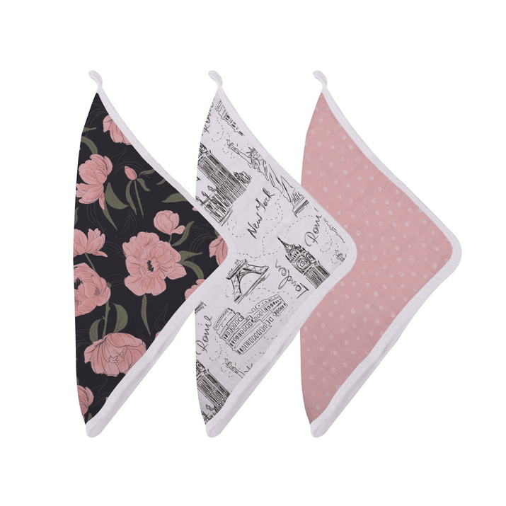 London, Paris, New York Washcloth Set - The Little Big Store