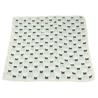 Peek-A-Boo Cats and White Bamboo Muslin Newcastle Blanket - The Little Big Store