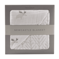 Mister Moose and Forest Arrow Cotton Muslin Newcastle Blanket - The Little Big Store