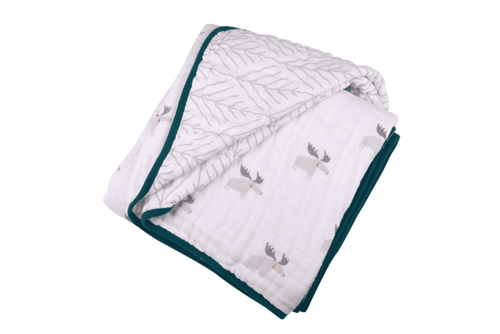 Mister Moose and Forest Arrow Cotton Muslin Newcastle Blanket - The Little Big Store