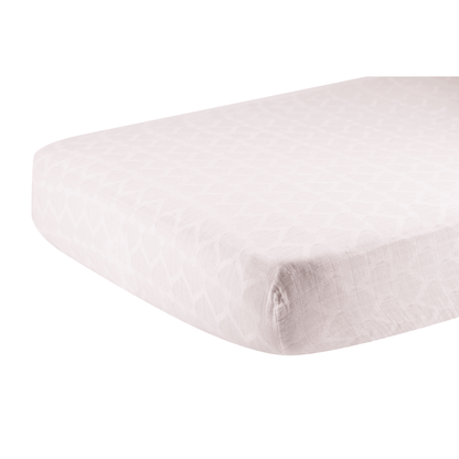 Matchstick Hearts Cotton Muslin Crib Sheet - The Little Big Store