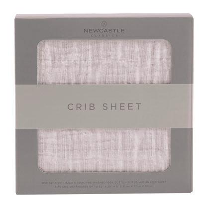 Matchstick Hearts Cotton Muslin Crib Sheet - The Little Big Store