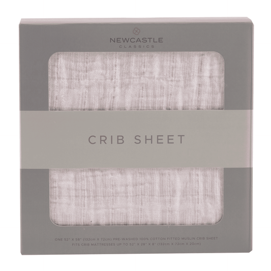 Matchstick Hearts Cotton Muslin Crib Sheet - The Little Big Store