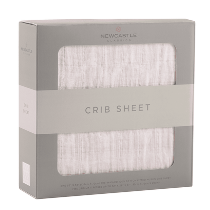 Matchstick Hearts Cotton Muslin Crib Sheet - The Little Big Store
