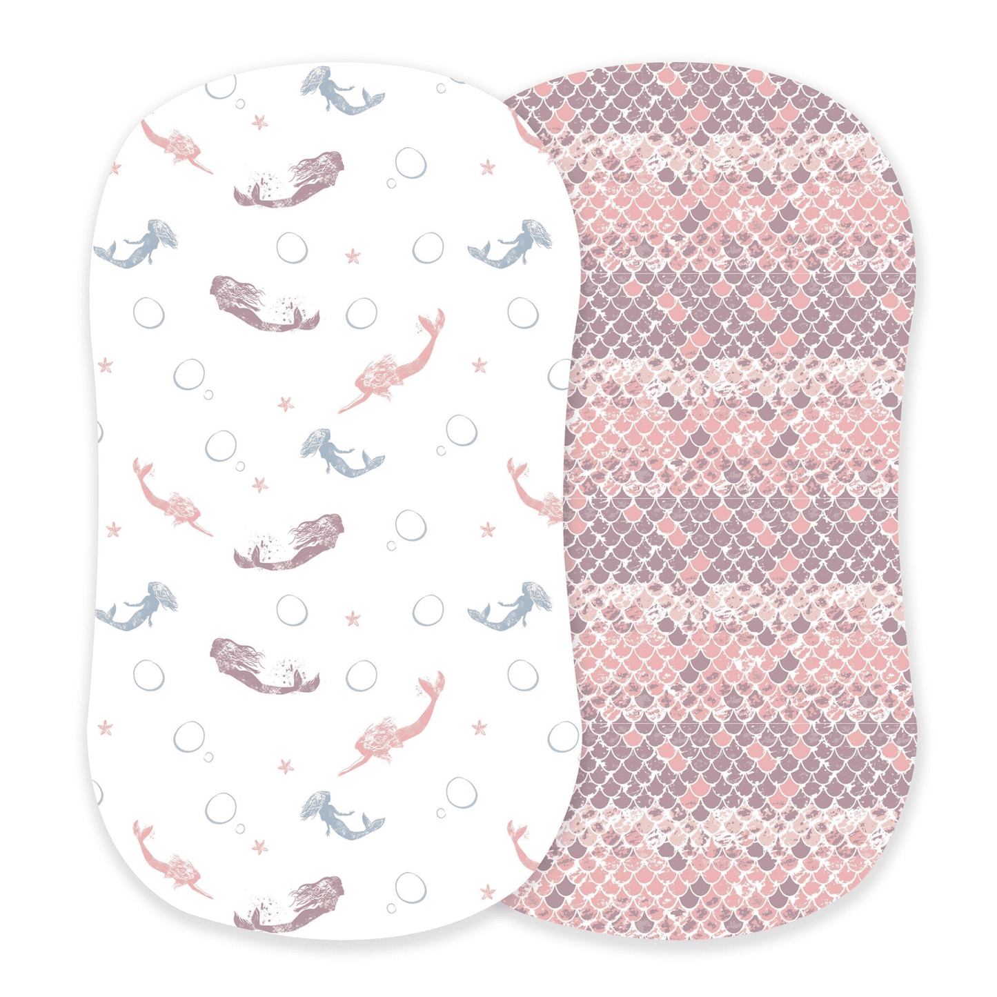 Mermaids and Scales Bamboo Changing Pad Cover/Bassinet Sheets - The Little Big Store