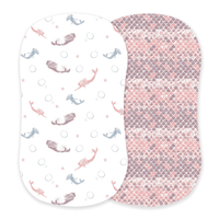 Mermaids and Scales Bamboo Changing Pad Cover/Bassinet Sheets - The Little Big Store