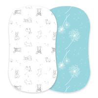 Corgi and Dandelion Seeds Bamboo Changing Pad Cover/Bassinet Sheets - The Little Big Store