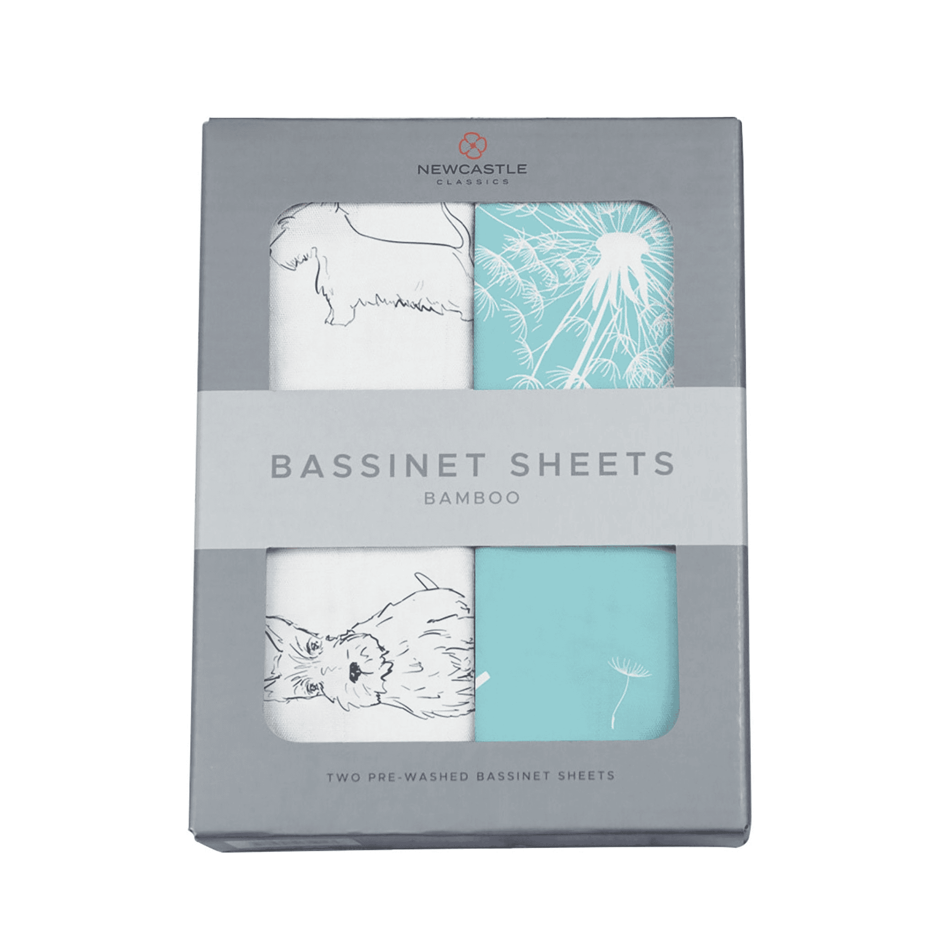 Corgi and Dandelion Seeds Bamboo Changing Pad Cover/Bassinet Sheets - The Little Big Store
