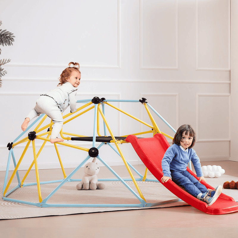8FT Kids Climbing Dome with Slide – Heavy Duty Jungle Gym