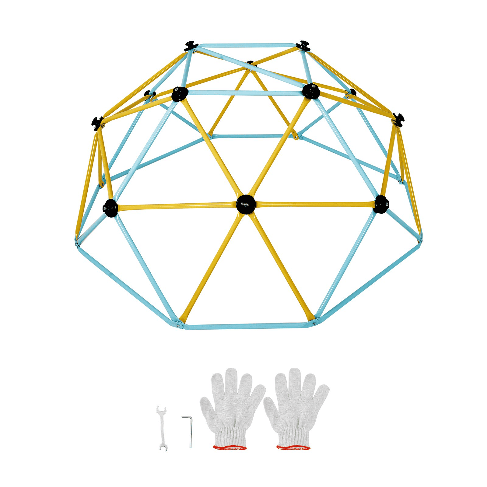 VEVOR Climbing Dome, Jungle Gym Supports 600LBS and Easy Assembly, 6FT Geometric Dome Climber Play Center for Kids 3 to 9 Years Old, with Climbing Grip, Outdoor and Indoor Play Equipment for Kids - The Little Big Store