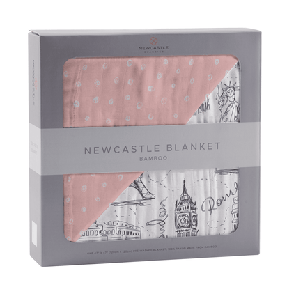 Pearl Polka Dot and London, Paris, New York Newcastle Blanket - The Little Big Store