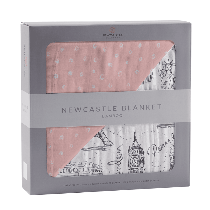 Pearl Polka Dot and London, Paris, New York Newcastle Blanket - The Little Big Store