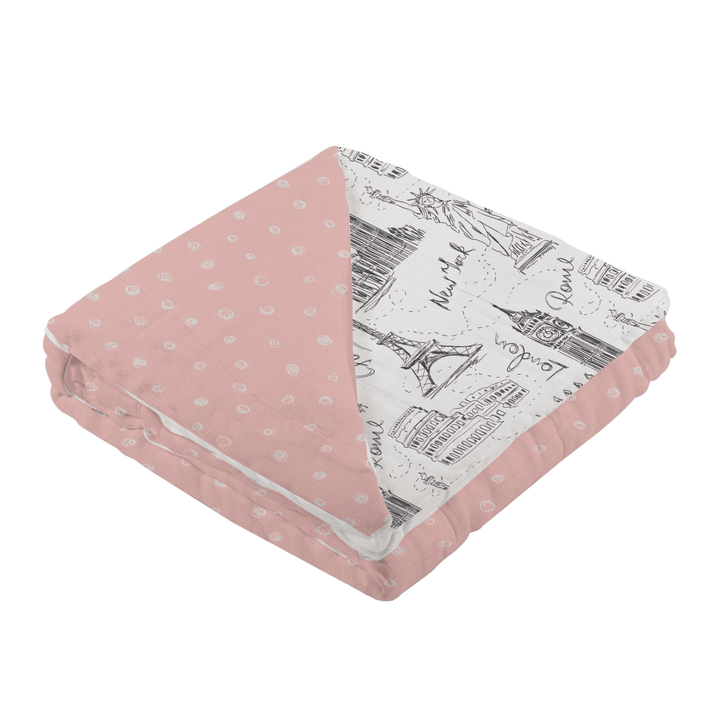 Pearl Polka Dot and London, Paris, New York Newcastle Blanket - The Little Big Store