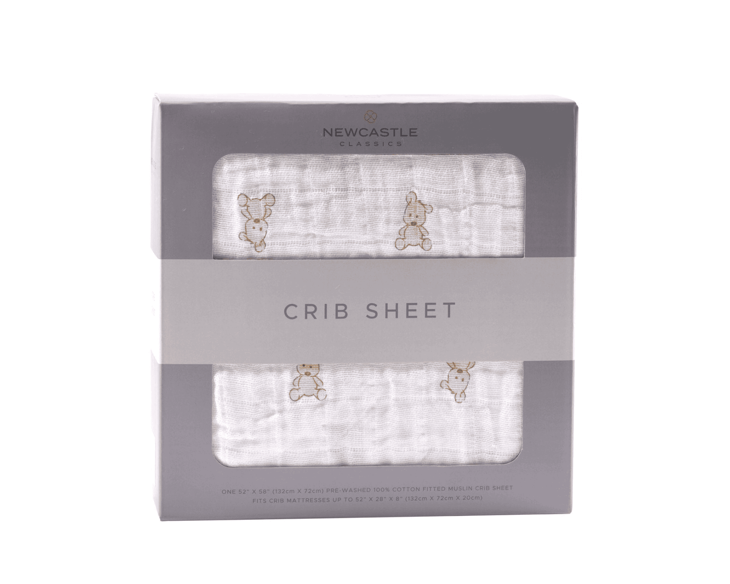 Teddy Bear Cotton Muslin Crib Sheet - The Little Big Store
