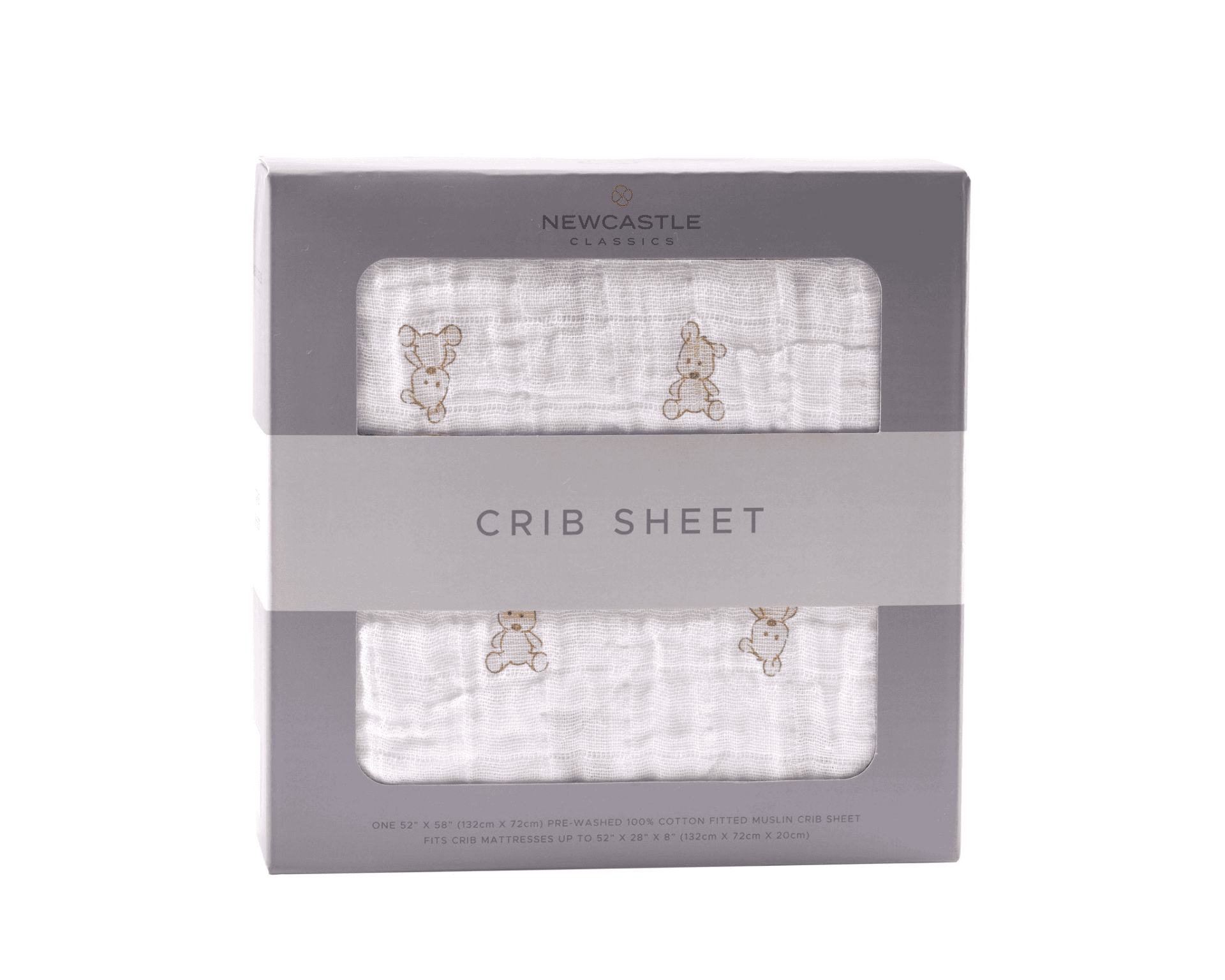 Teddy Bear Cotton Muslin Crib Sheet - The Little Big Store