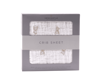 Teddy Bear Cotton Muslin Crib Sheet - The Little Big Store