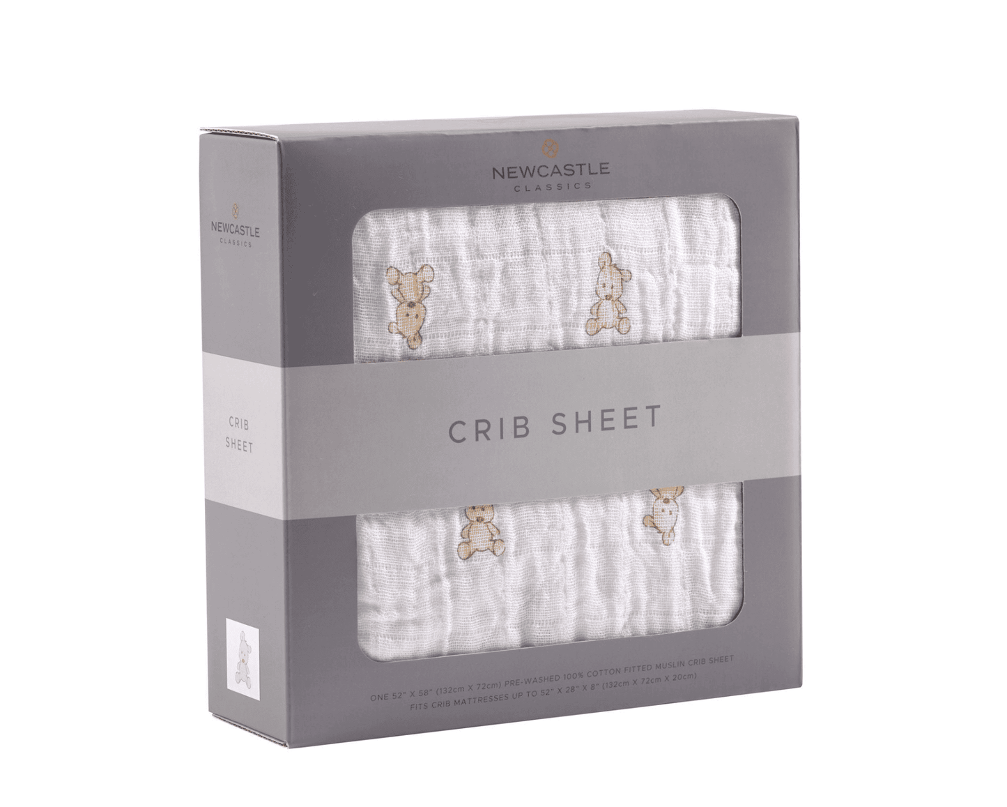 Teddy Bear Cotton Muslin Crib Sheet - The Little Big Store