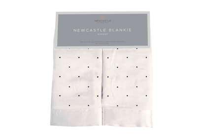 Black and White Polka Dot Bamboo Newcastle Blankie - The Little Big Store