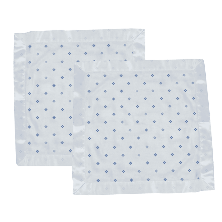 Periwinkle Diamond Polka Dot Bamboo Newcastle Blankie - The Little Big Store
