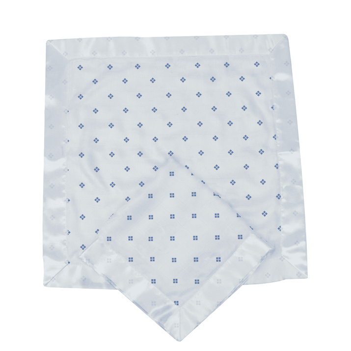 Periwinkle Diamond Polka Dot Bamboo Newcastle Blankie - The Little Big Store