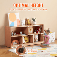 VEVOR Storage Shelf Tray Cabinet 5-Section Cubby Storage 2-Shelf for Home School, Kid Cubby Lockers - The Little Big Store