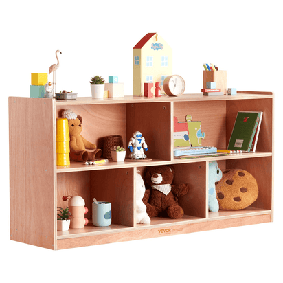 VEVOR Storage Shelf Tray Cabinet 5-Section Cubby Storage 2-Shelf for Home School, Kid Cubby Lockers - The Little Big Store