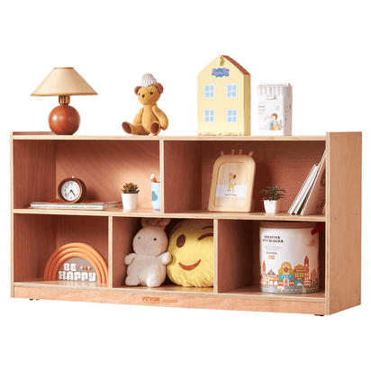VEVOR Storage Shelf Tray Cabinet 5-Section Cubby Storage 2-Shelf for Home School, Kid Cubby Lockers - The Little Big Store