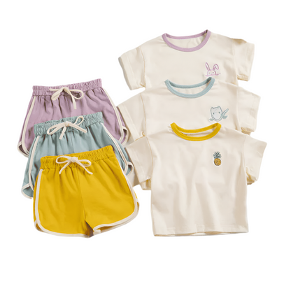 2pcs set T-shirts and Pants for Children multivariant