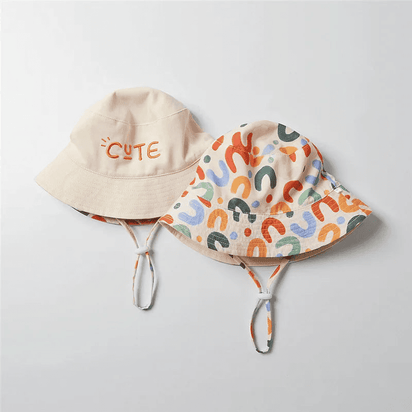 Embroidered Double Sided Baby Bucket Hat for Children