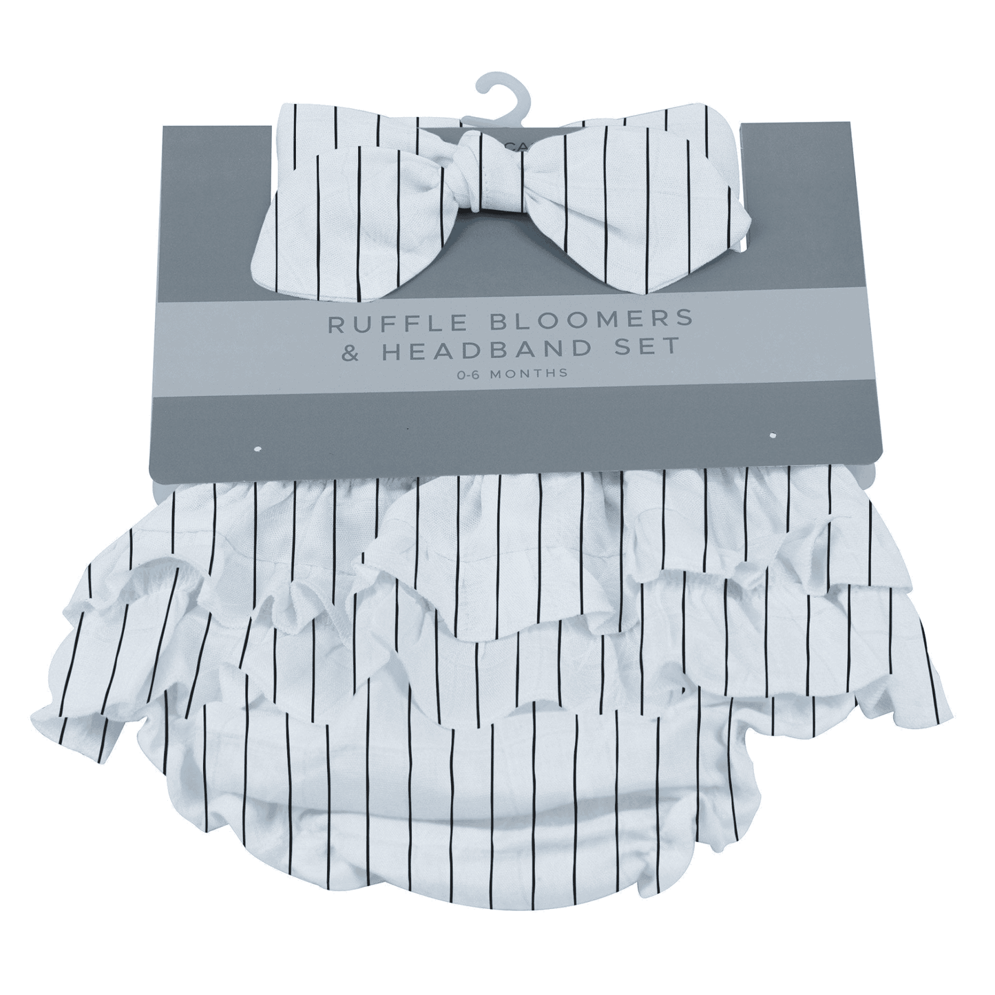 Pencil Stripe Ruffle Bloomers and Headband Set - The Little Big Store