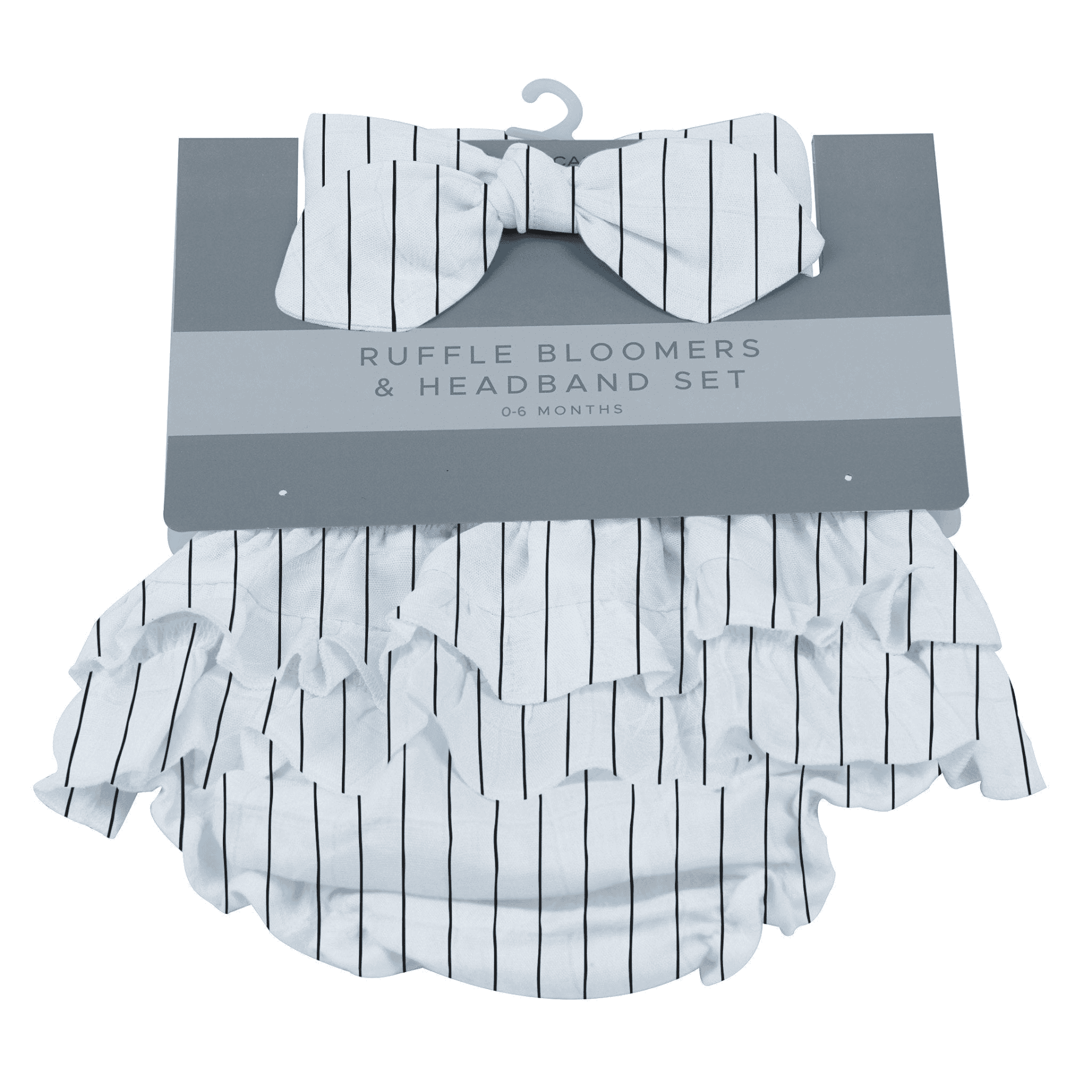 Pencil Stripe Ruffle Bloomers and Headband Set - The Little Big Store