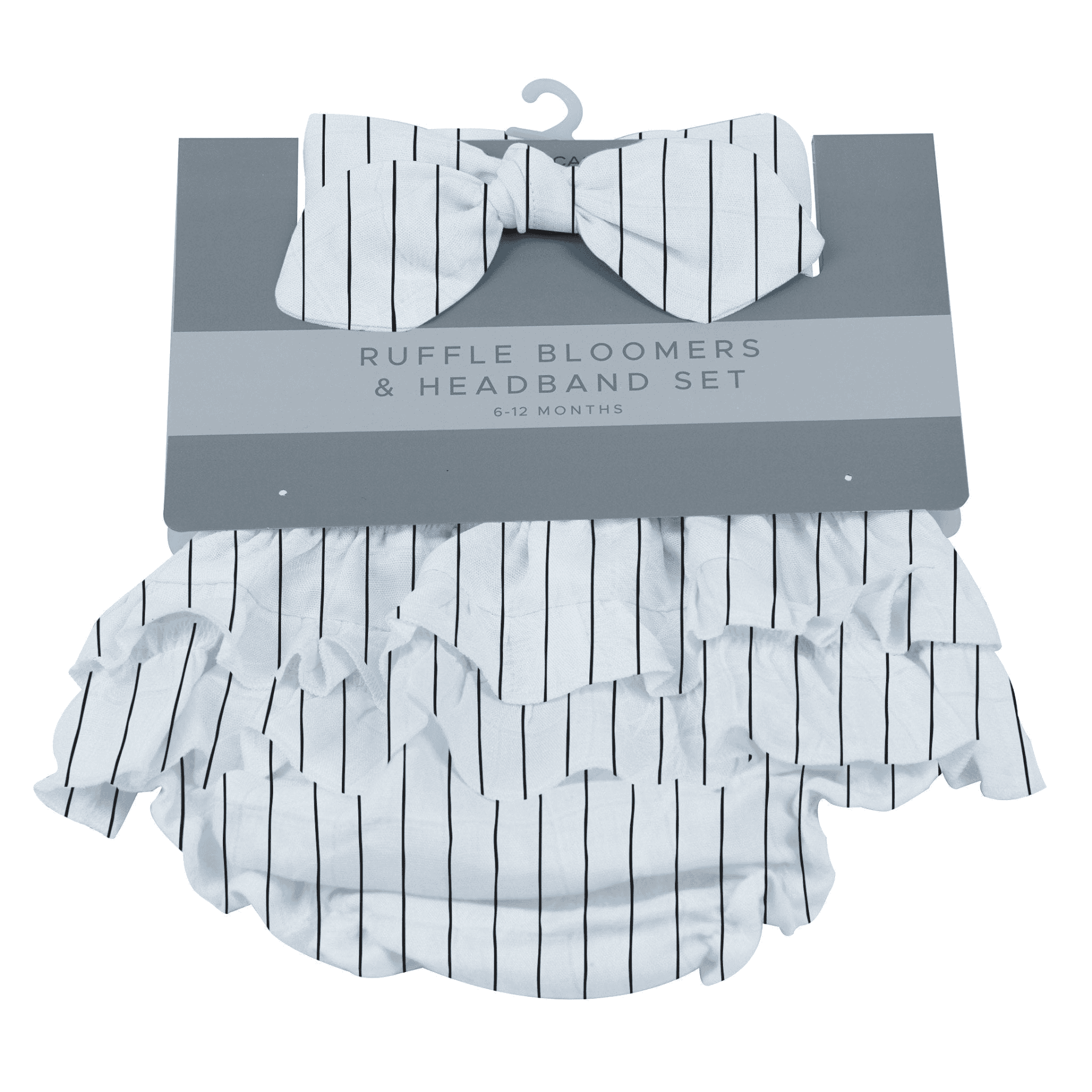 Pencil Stripe Ruffle Bloomers and Headband Set - The Little Big Store