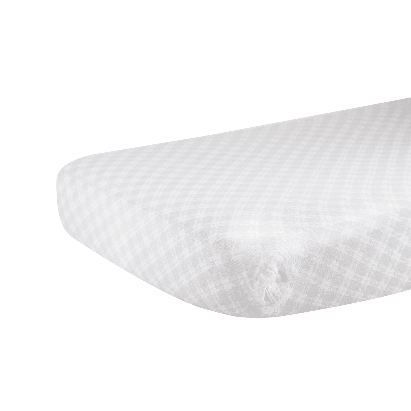 Glacier Grey Plaid Cotton Muslin Crib Sheet - The Little Big Store