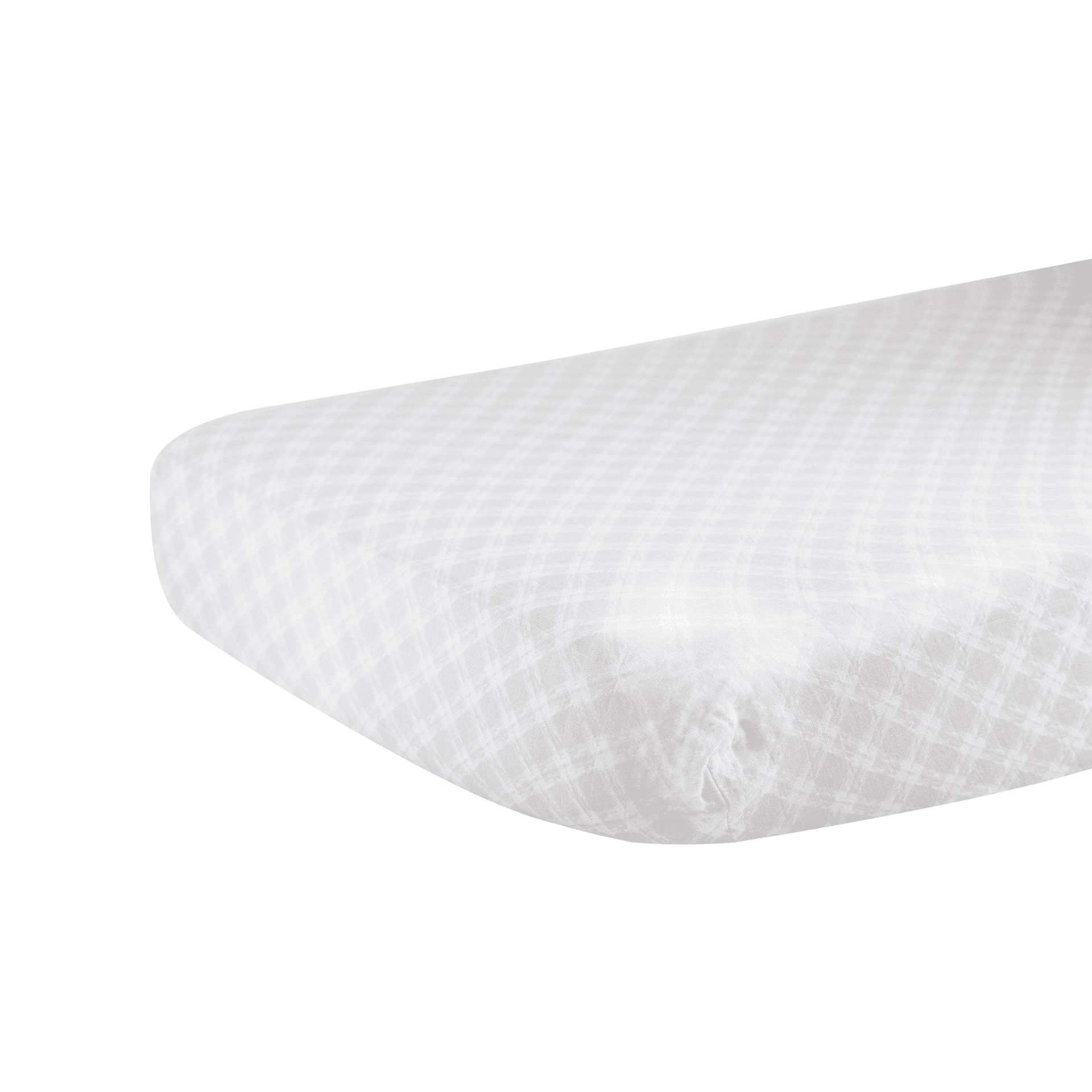 Glacier Grey Plaid Cotton Muslin Crib Sheet - The Little Big Store