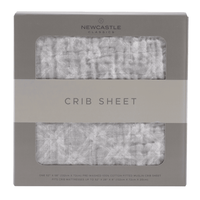 Glacier Grey Plaid Cotton Muslin Crib Sheet - The Little Big Store