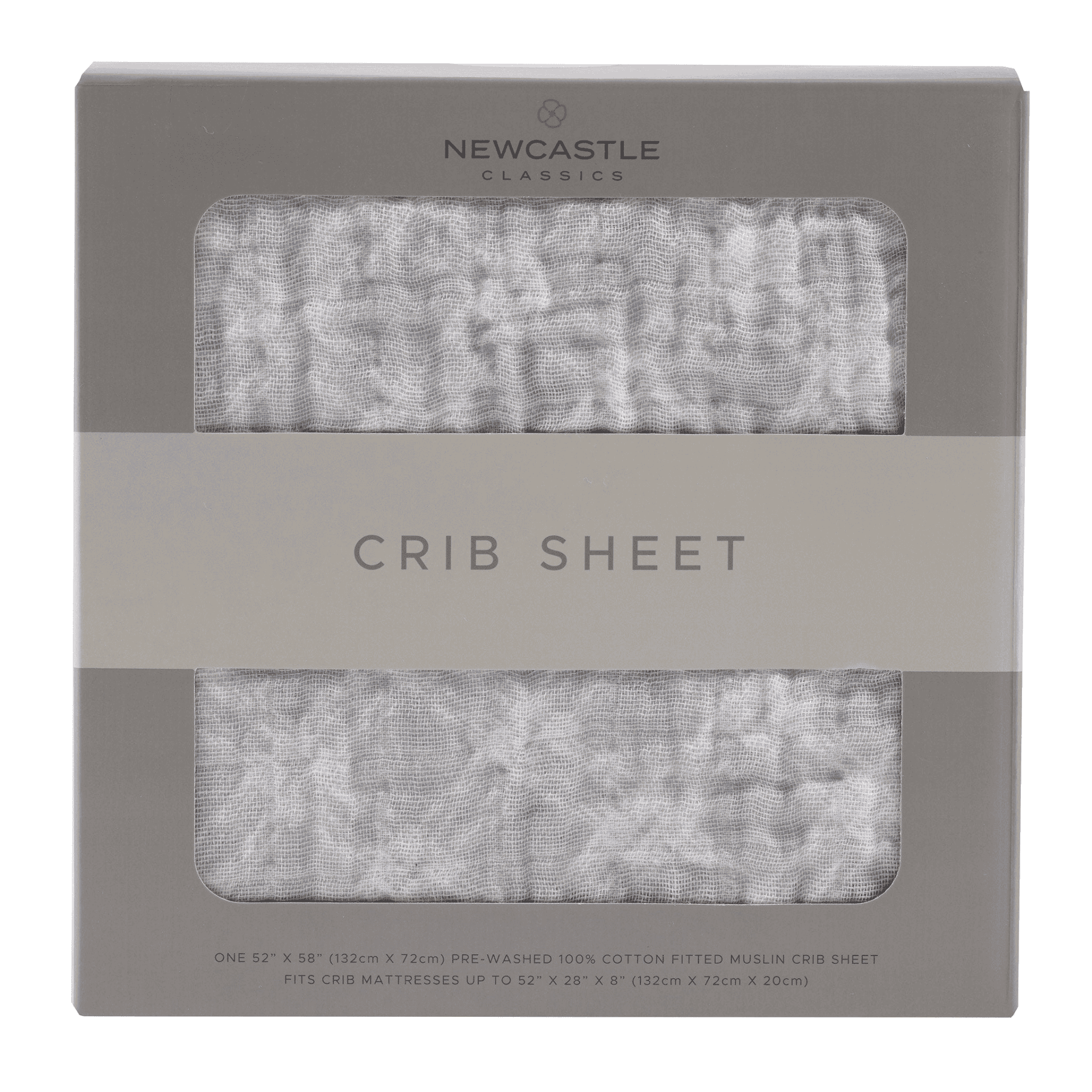 Glacier Grey Plaid Cotton Muslin Crib Sheet - The Little Big Store
