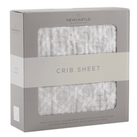 Glacier Grey Plaid Cotton Muslin Crib Sheet - The Little Big Store