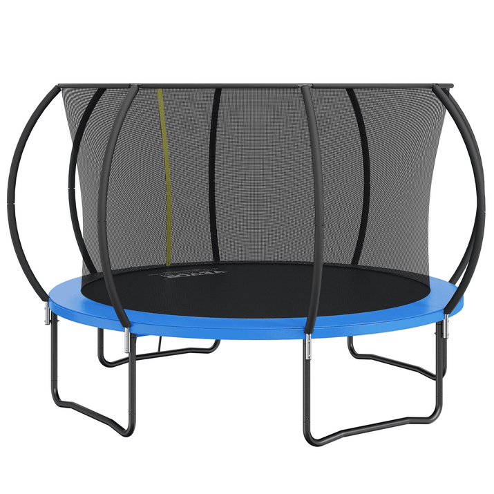 VEVOR 12FT Trampoline, 400 lbs Trampoline with Enclosure Net, Ladder, and Curved Pole, Heavy Duty Trampoline with Jumping Mat and Spring Cover Padding, Outdoor Recreational Trampolines for Kids Adults - The Little Big Store