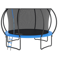 VEVOR 12FT Trampoline, 400 lbs Trampoline with Enclosure Net, Ladder, and Curved Pole, Heavy Duty Trampoline with Jumping Mat and Spring Cover Padding, Outdoor Recreational Trampolines for Kids Adults - The Little Big Store