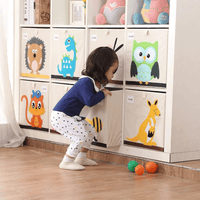 Squared Foldable Storage Box with Animals Multivariant - The Little Big Store