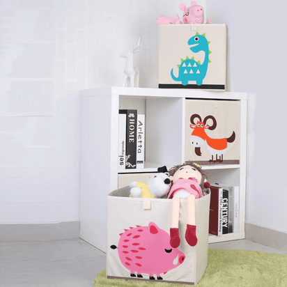 Squared Foldable Storage Box with Animals Multivariant - The Little Big Store
