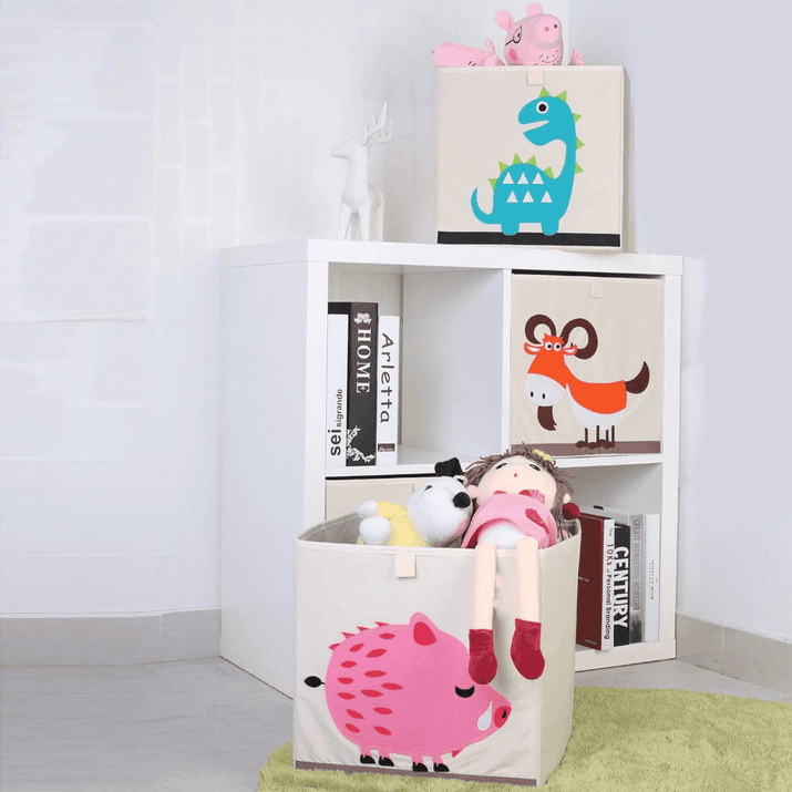 Squared Foldable Storage Box with Animals Multivariant - The Little Big Store