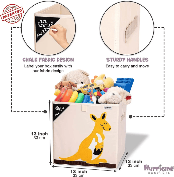Squared Foldable Storage Box with Animals Multivariant - The Little Big Store