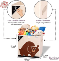 Squared Foldable Storage Box with Animals Multivariant - The Little Big Store