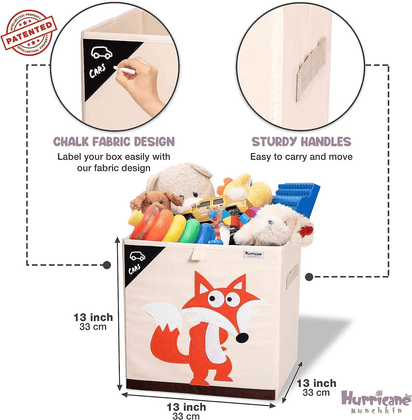 Squared Foldable Storage Box with Animals Multivariant - The Little Big Store