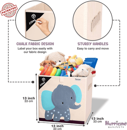 Squared Foldable Storage Box with Animals Multivariant - The Little Big Store