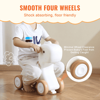 VEVOR 3 in 1 Rocking Horse for Toddlers 1-3 Years, Baby Rocking Horse with Detachable Balance Board and 4 Smooth Wheels, Support up to HDPE Material 80 lbs Kids Ride on Toy, 40° Swinging, Red - The Little Big Store